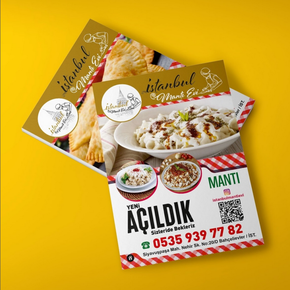 A5 Çift Yönlü Broşür Basımı (14,8 x 21 cm)